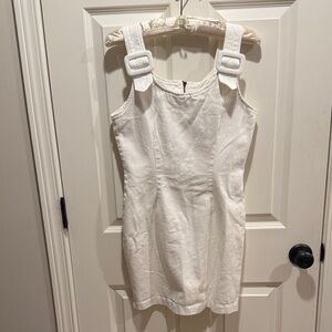 Chic Switch USA White Mini Dress with Buckle Straps